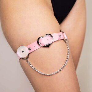 Freedom Rave Wear Heartbreaker Leg Garter - Pink